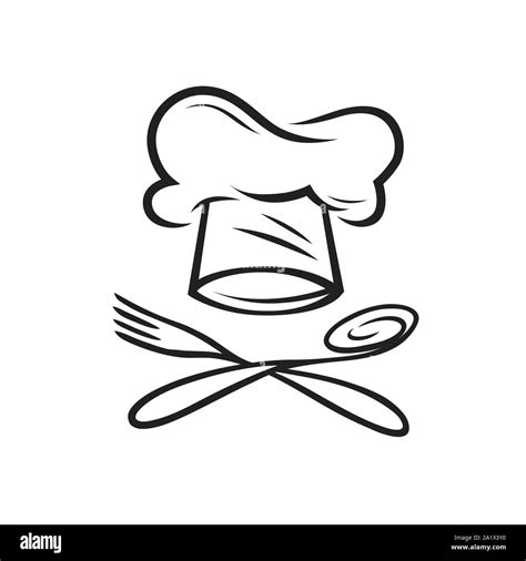 Restaurant Logo Cooking Menu Symbol Vector Illustration Stock Vector