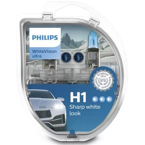 Philips WhiteVision Ultra H1 Twin Headlight Bulbs PowerBulbs UK