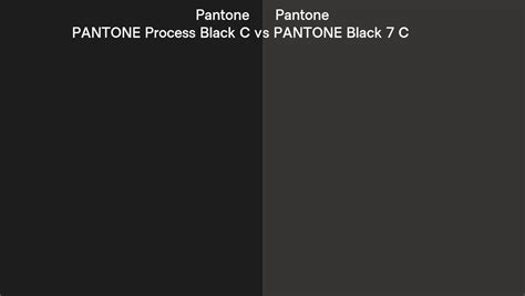 Pantone Process Black C Vs PANTONE Black 7 C Side By Side Comparison