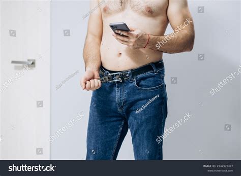 Man Naked Torso His Pants Buttocks Stock Photo 2247972497 Shutterstock