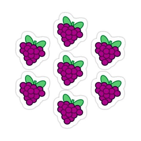 Grapes Sticker For Sale By Emonsther Grapes Printable Stickers
