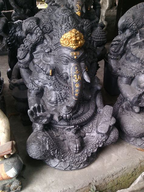 Patung Ganesha Warna Hitam