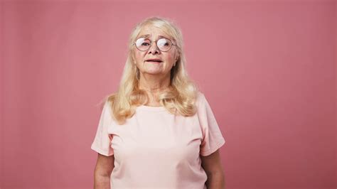 Skeptical Elderly Woman Showing Bla Bla Stock Footage Sbv 338969973