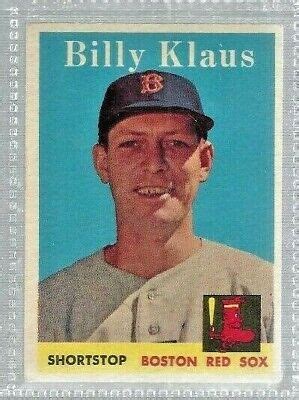 Billy Klaus 1958 Topps ML Baseball Trading Card 89 Red Soxs EBay