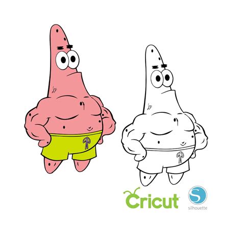 2 Patrick Star SVG For Cricut And Silhouette Cutting Machines Etsy