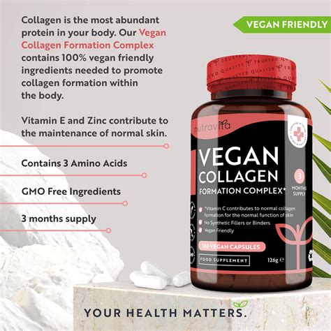 Vegan Collagen Formation Complex 180 Capsules — Nutravita