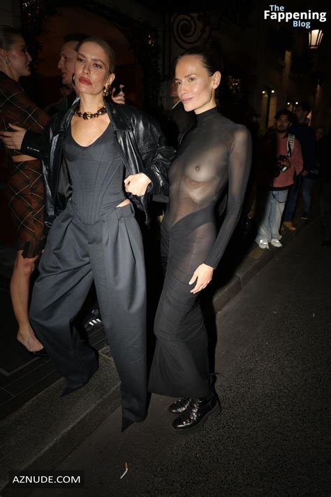 Natasha Poly Sexy Flashes Her Hot Tits At Lila Moss Birthday In Paris