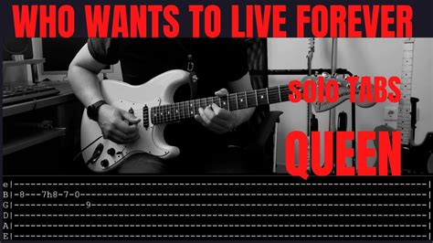 Queen Who Wants To Live Forever Solo Tabs Youtube