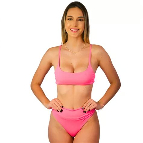 Biquíni Hot Pant Top Regata Bojo Disfarça Barriga Fio