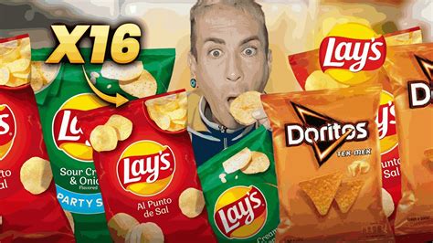 EL RETO De Las 16 BOLSAS De PATATAS FRITAS LAY S En 16 MINUTOS Casi