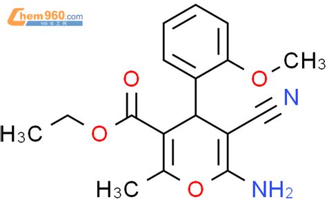 72568 52 6 Ethyl 6 Amino 5 Cyano 4 2 Methoxyphenyl 2 Methyl 4H Pyran