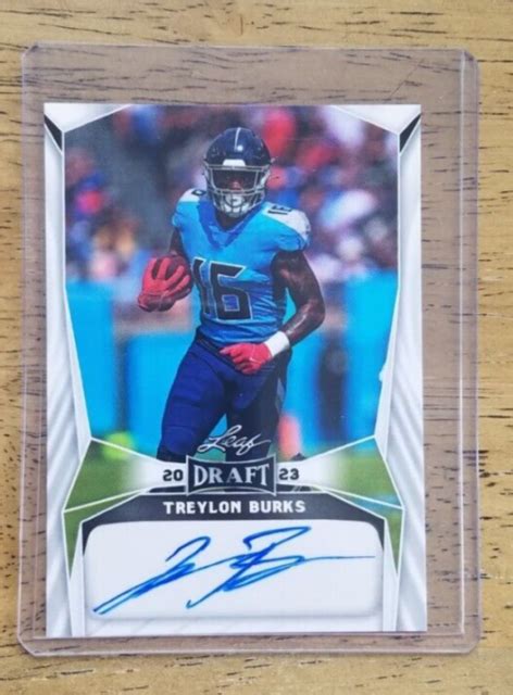 Leaf Draft Autographs Ba Tb Treylon Burks Au For Sale Online