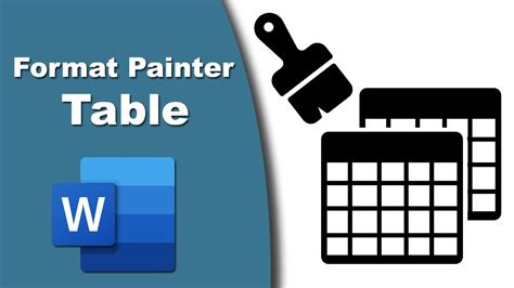 How To Use Format Painter In Word Table Youtube