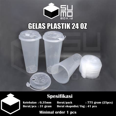 Jual Gelas Plastik Oz Ml Tutup Pp Cup Injection Reusable