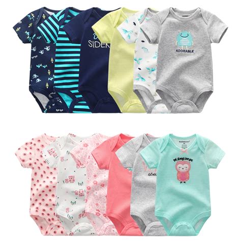 Conjunto de 6 unids set de peleles Unisex para recién nacidos ropa de