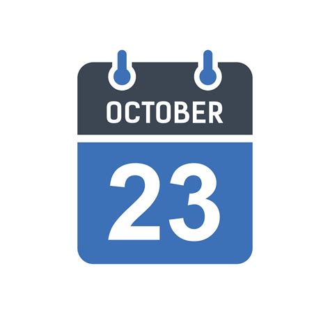 October 23 Calendar Date Icon, Event Date Icon, Calendar Date, Icon ...