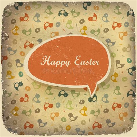 Easter Vintage Card Stock Vector Illustration Of Cute 29426864