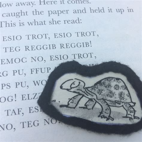 Esio Trot Tortoise Brooch Handmade Real Book Illustrations | Etsy UK ...