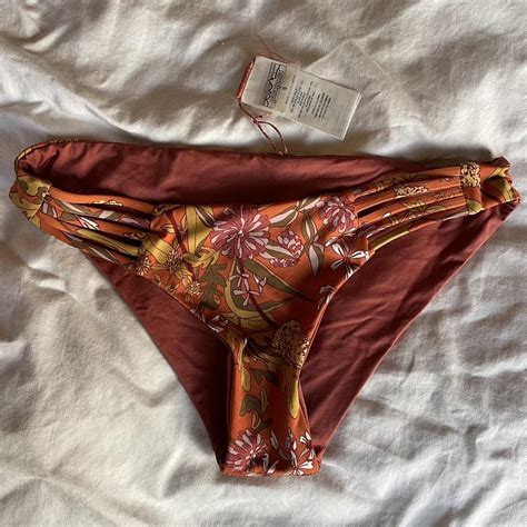 Patagonia Women S Orange And Gold Bikini And Tankini Bottoms Depop