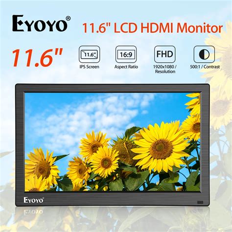 Eyoyo EM11F 11 6 LCD Screen HDMI Computer TV Monitor 1920X1080 FHD IPS