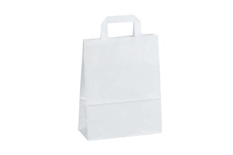 Sac Kraft Blanc Grand Volume L Poign E Plate Toutembal