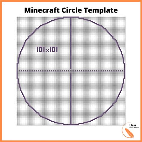 Printable Minecraft Circle Template Chart Diagram