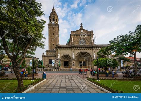 The Manila Cathedral In Intramuros Manila The Philippines Editorial