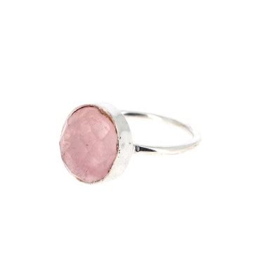 Bague Quartz Rose Argent