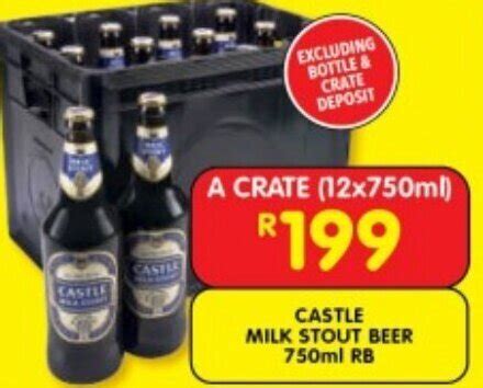 Castle Milk Stout Beer Ml Rb Offer At Shoprite