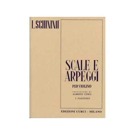 L SCHININA SCALE E ARPEGGI PER VIOLINO VOL 1