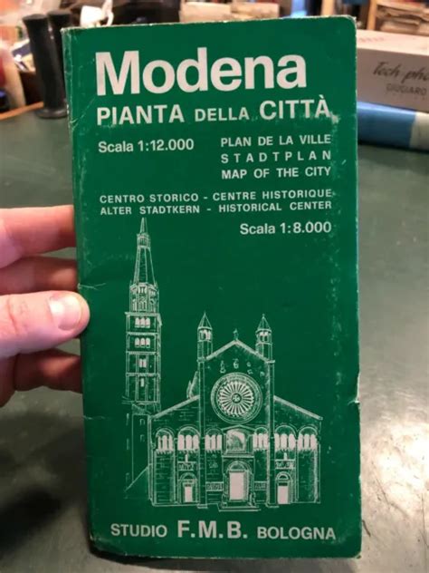 MODENA PIANTA DELLA CITTÀ VINTAGE mappa cartina studio F M B Bologna