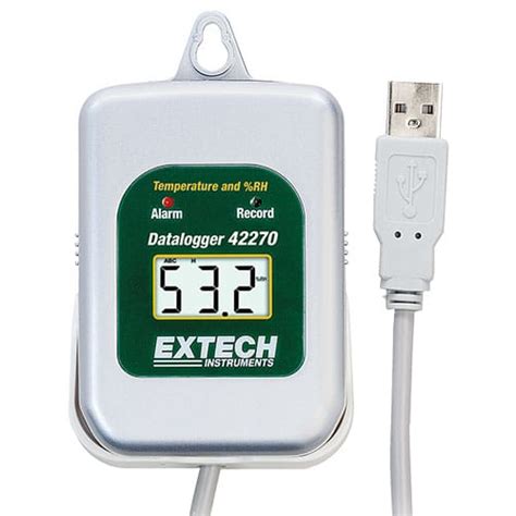 Extech 42275 Temperature Humidity Datalogger Kit With PC Interface