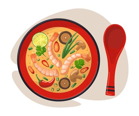 Premium Vector Tom Yum Soup