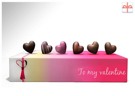 Second Life Marketplace - Valentine's Day Gift - Chocolate Box with Heart Shaped Chocolates