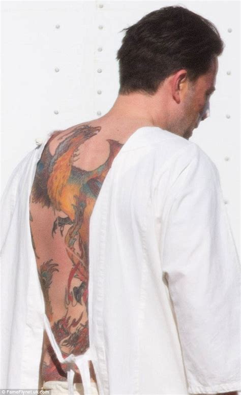 Ben Afflecks Huge Phoenix Back Tattoo Revealed Daily Mail Online