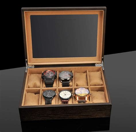 Caja De Reloj Caja De Almacenamiento Joyería De Madera Pulsera