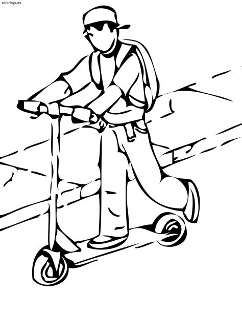 50 Best Ideas For Coloring Scooter Coloring Picture