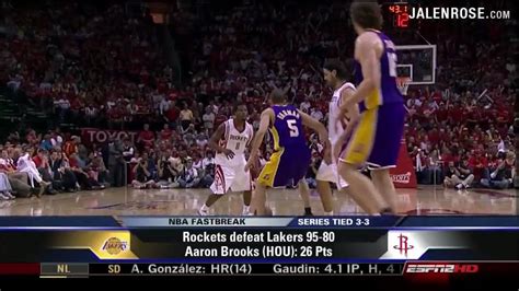 Lakers Vs Rockets Game 6 5 14 09 2009 NBA Playoffs Jalen Rose On