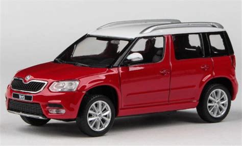 Diecast Model Cars Skoda Yeti 143 Abrex Fl Redwhite 2013 Alldiecast