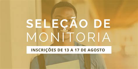 Inscrições abertas para monitoria EaD Instituto de Letras