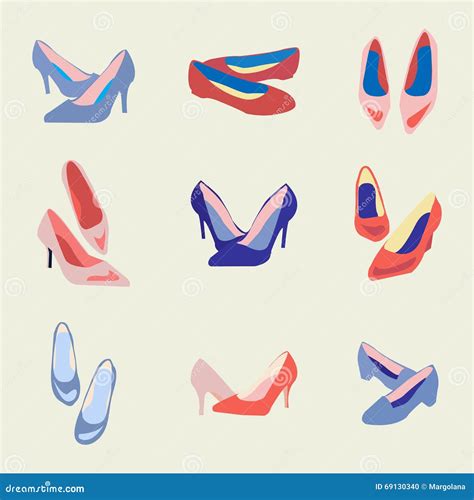 Collection Of Fashion Shoes Stock Vector Illustration Of Shoe Icon