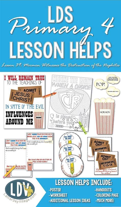 Lesson Helps For Lesson 39 Mormon Witnesses The Destruction Of The