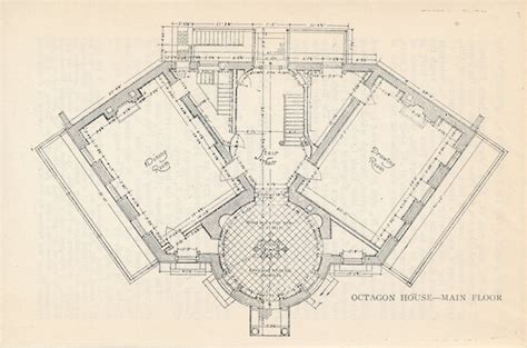 1922 The Octagon House Washington Dc Antique Map Etsy