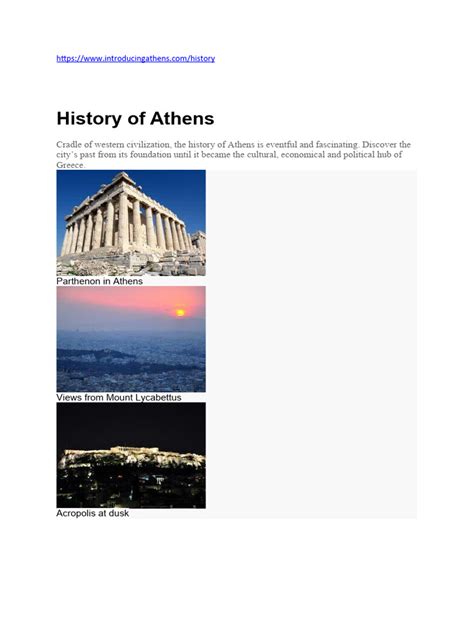 History of Athens | PDF