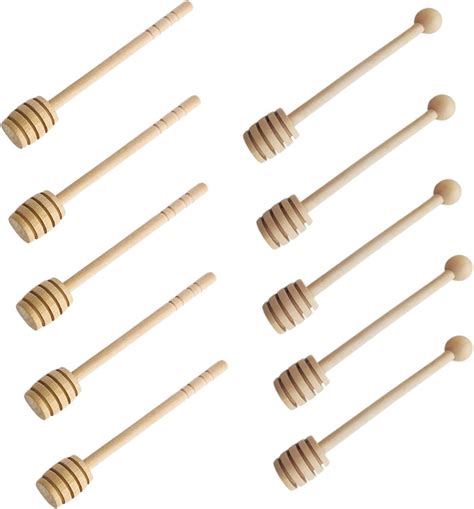 Amazon de 10 Stück Honiglöffel Holz Mini Honigheber Set Holz