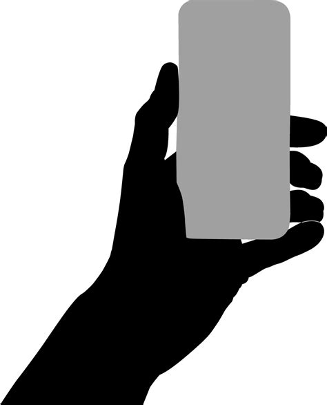 Silhouette hand holding phone 45350881 Vector Art at Vecteezy