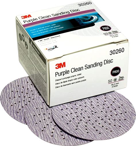 3M Hookit Purple Clean Disco De Lijado 343U 30260 3 P800 50