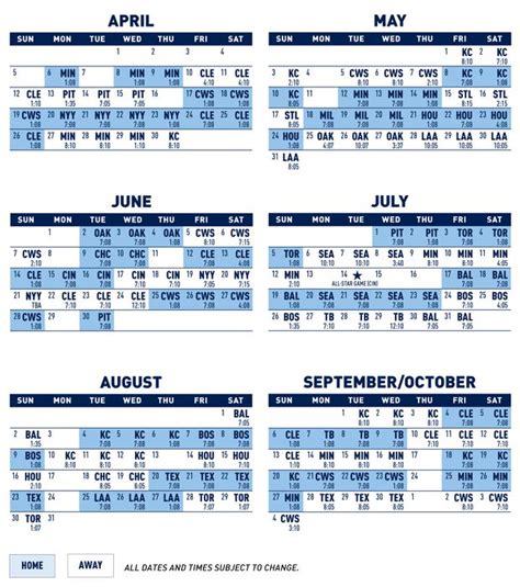 Detroit Tigers Printable 2023 Schedule