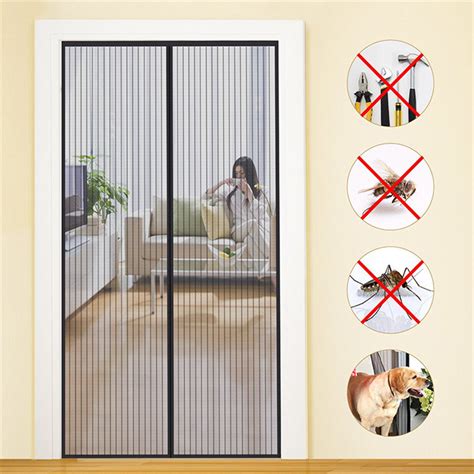 Automatic With Magnets Magic Screen Door Anti Fly Bug Mosquito Magnetic