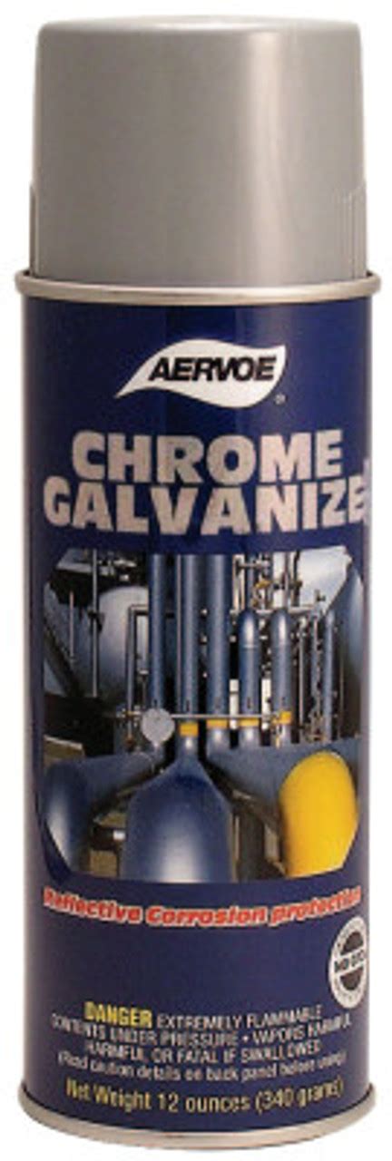 Aervoe Industries Chrome Galvanize 16 Oz Aerosol Can 12 Cn Aft Fasteners